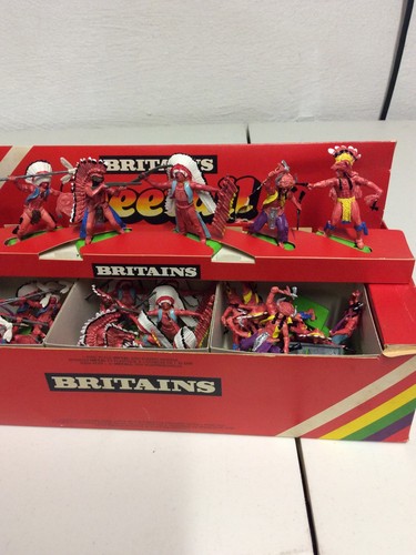 SELTENE Einzelhandel Theke Box Display NEU Großbritannien Detail Indianer 36 Figuren # 7540 - Bild 8 von 12