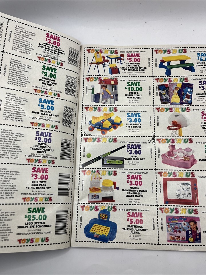 VINTAGE 1993 TOYS R US HOLIDAY CATALOG COUPONS INTACT 71 Pages eBay