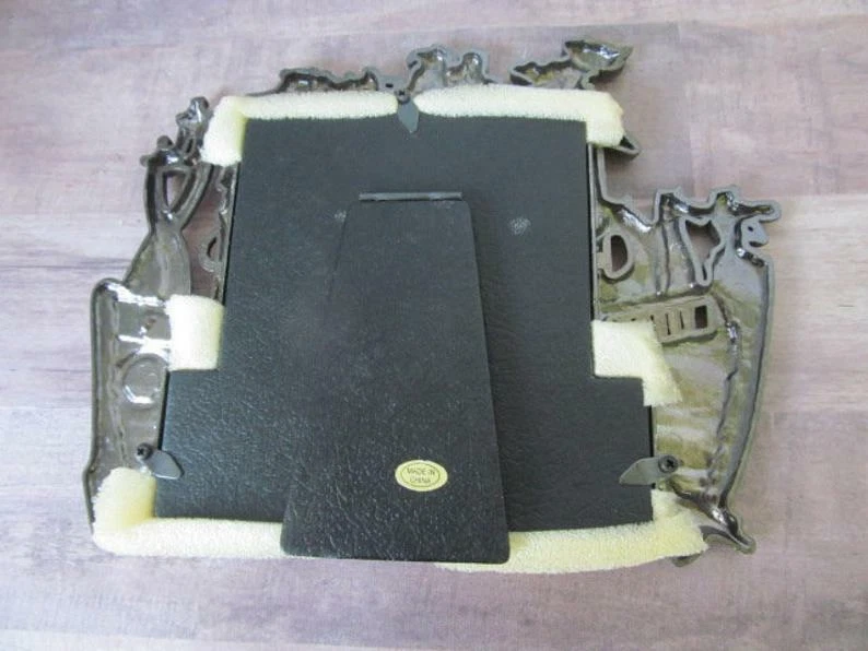 Marco de bebé de peltre Arca de Noé 7 aberturas SIN CAJA tema náutico Foto 2 de 3