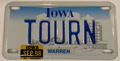 MOTORCYCLE vanity TOURING license plate Travel Easy Rider Harley Tourer Dresser