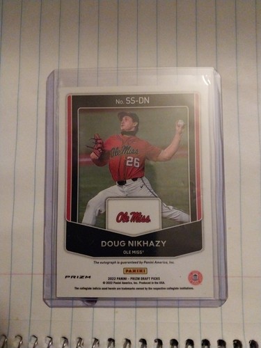 2022 Prizm Draft Picks Doug Nikhazy Silver Prizm Autograph Auto #SS-DN - Picture 2 of 2