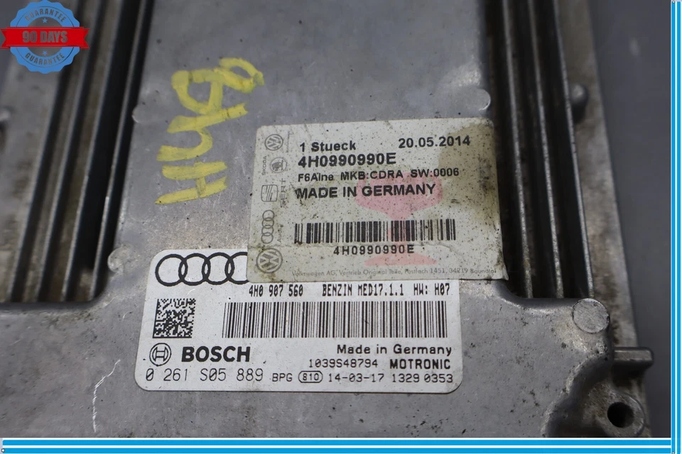 Módulo de controle de computador motor 11-12 Audi A8 Quattro unidade ECU ECM fabricante de equipamento original - Imagem 4 de 4