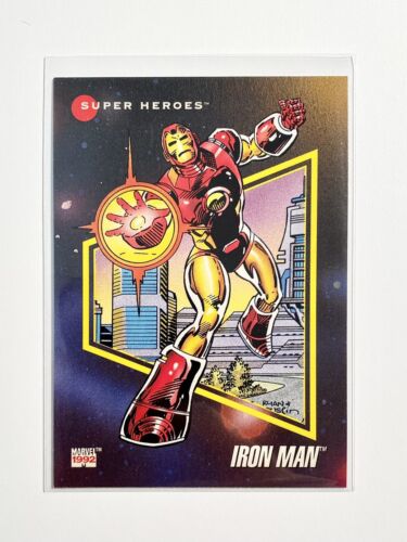 1992 Impel Marvel Universe Series 3 Super Heroes Trading Card Iron Man #62 NM - Picture 1 of 2