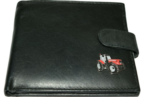 Rote Traktor Geldbörse Leder schwarz/braun Geschenkbox Herren Landwirtschaft Zubehör Geld