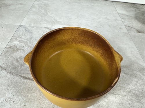 Bennington Potters 1641 Lug Bowl Trinket Dish 6” Pottery Handles Mustard 1794 - Picture 2 of 8