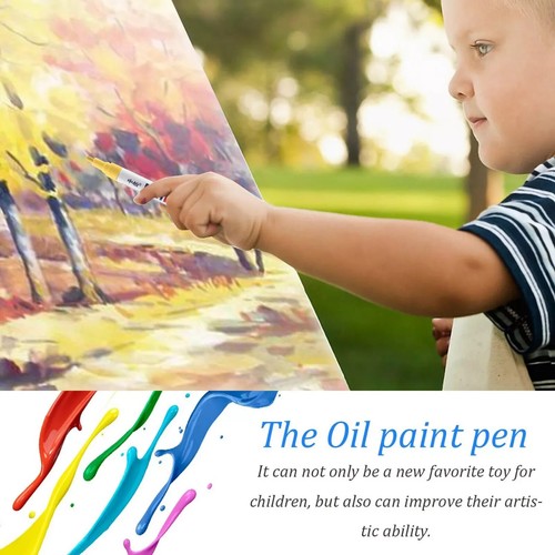 6PC White Paint Pen Marker Waterproof Permanent Car Tire Lettering Rubber Letter - Picture 10 of 11