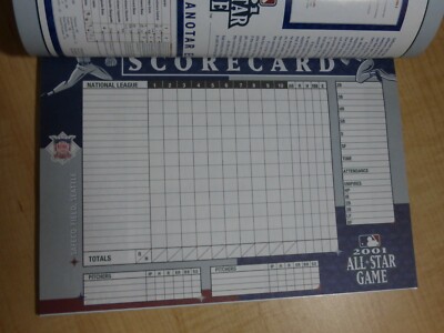 2001 Baseball All Star Game Official Program Seattle