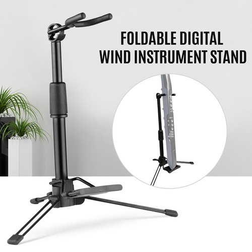Supporto per strumento a fiato digitale pieghevole supporto aerofono regolabile in metallo M6W8 - Foto 7 di 9