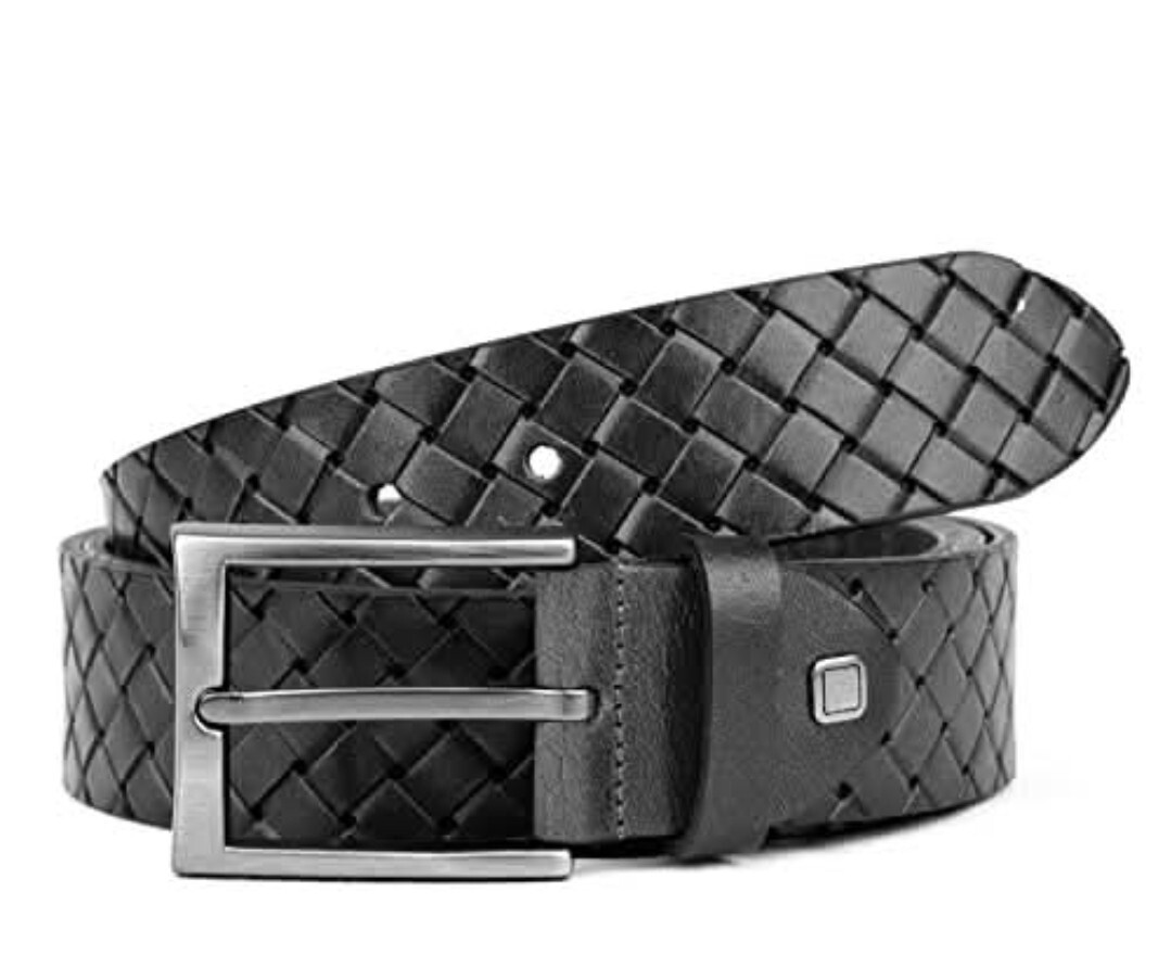 Woodland Leathers belts for men, Elegant Brown BLACK leather L/42