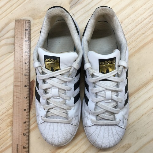 Adidas Shoes Youth 6 Superstar Casual Sneakers White Leather Lace Up C77154 - Picture 12 of 19