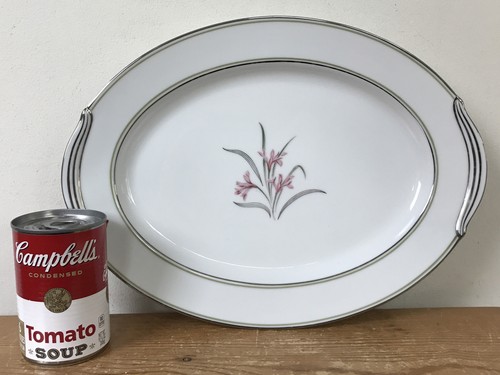 Vintage Noritake China Japanese Kent 5433 Porcelain Iris Floral Platter 13.75“ - Picture 3 of 5