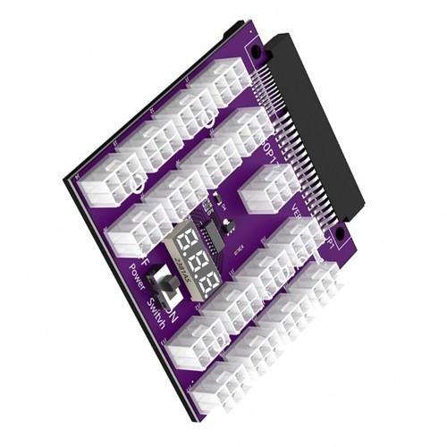 17 Port PCIE 6Pin Power Supply Breakouts Board LED Display Power Module - 第 7/8 張圖片
