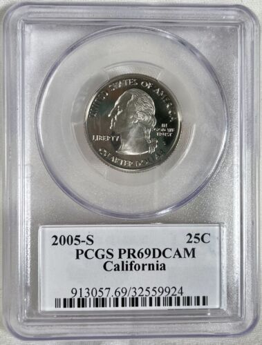 PCGS PR69DCAM Proof Clad Quarters 1977 1978 1989 1990 1992 1993 2005-S CA Flag! - Picture 3 of 15