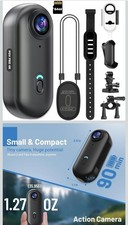 4K Mini WiFi Action Camera 64GB, POV, Portable, Wearable Body Cam