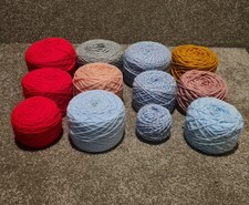 Yarn Cake Bundle x12 Knitting/Crochet Yarn Cakes Multicolour Acrylic Wool Joblot