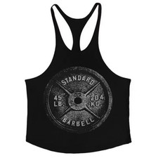 Mens Gym Stringer Tank Top Cotton Sleeveless Bodybuilding Workout Shirt Fit