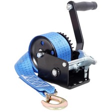 800 LBS Hand Winch with 19.6 FT Blue Strap, B...