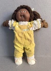 1985 Cabbage Patch Kid Brown Eyes African American Pony Tails Girl One Tooth