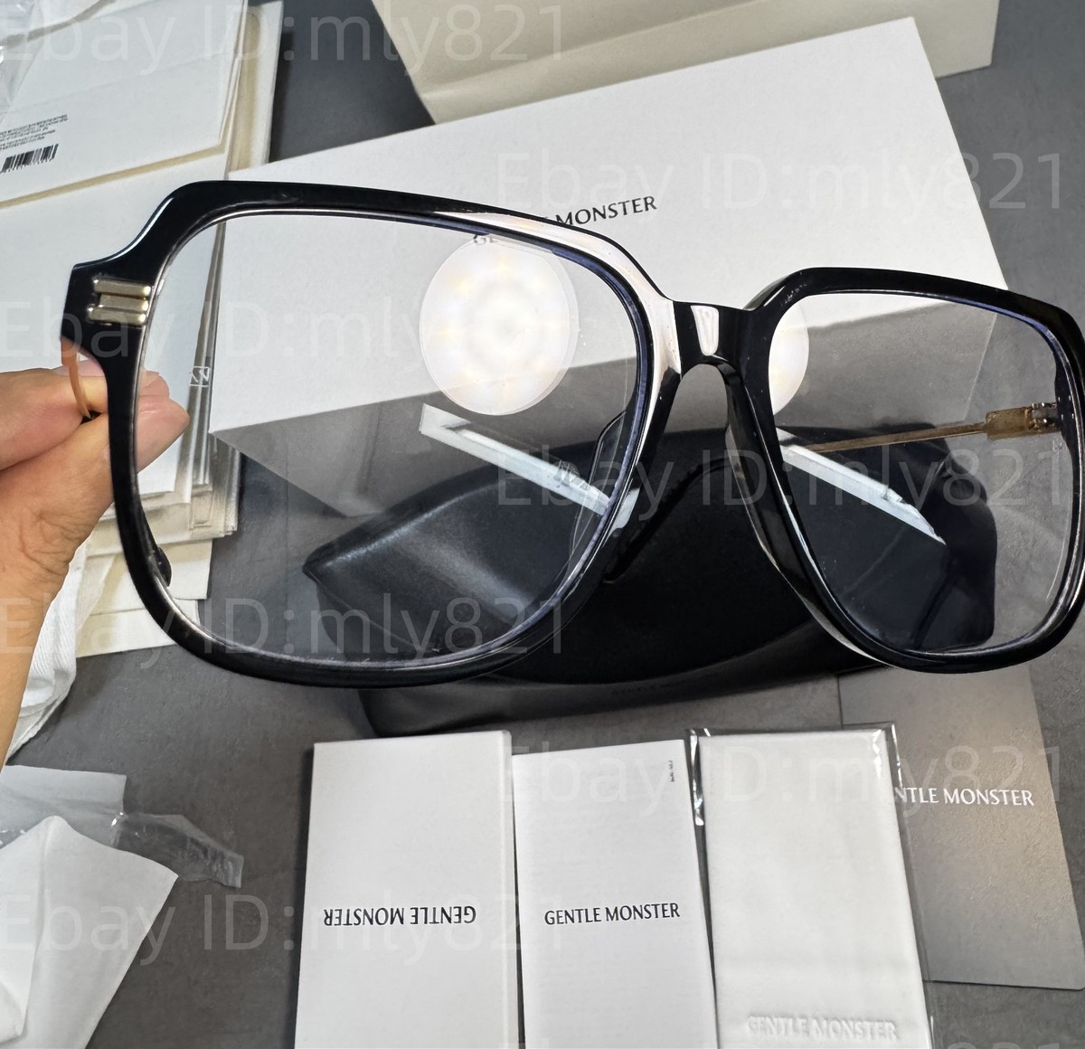 GentleMonster Sunglasses Jeff 01 Black Frame Clear Lenses | eBay
