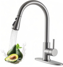 Grifo Cocina Extra ble N quel Cepillado Monomando para Fregadero 1 o 3 Orificios
