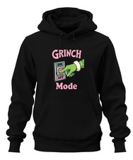 Felpa con cappuccio unisex GRINCH moda muffolo di Natale divertente regalo Natale umorismo