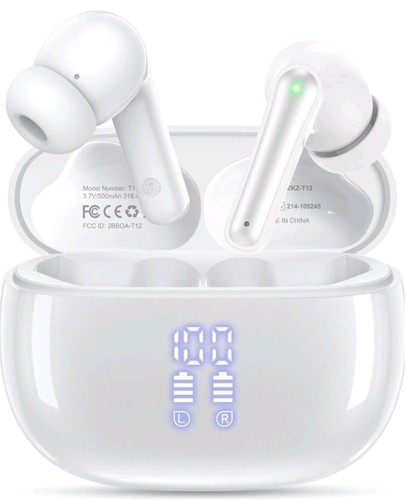 Bluetooth Headphones 40H Playtime LED Display Deep Bass Stereo in-Ear Earphones - 第 1/3 張圖片