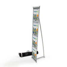 Vispronet Mesh Brochure Holder Literature Stand 0.9ft x 4.6ft Portable 4