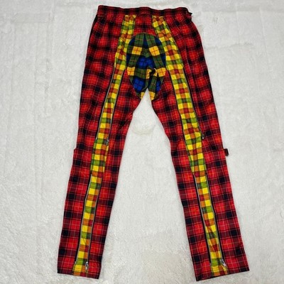 adidas Jeremy Scott レッドチェックジャージ S adidas x JEREMY SCOTT Red Check Pants Regular Size M Unisex Adults
