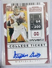 2020 Stephen Guidry Contenders Draft Auto Card Mississippi State Bulldogs