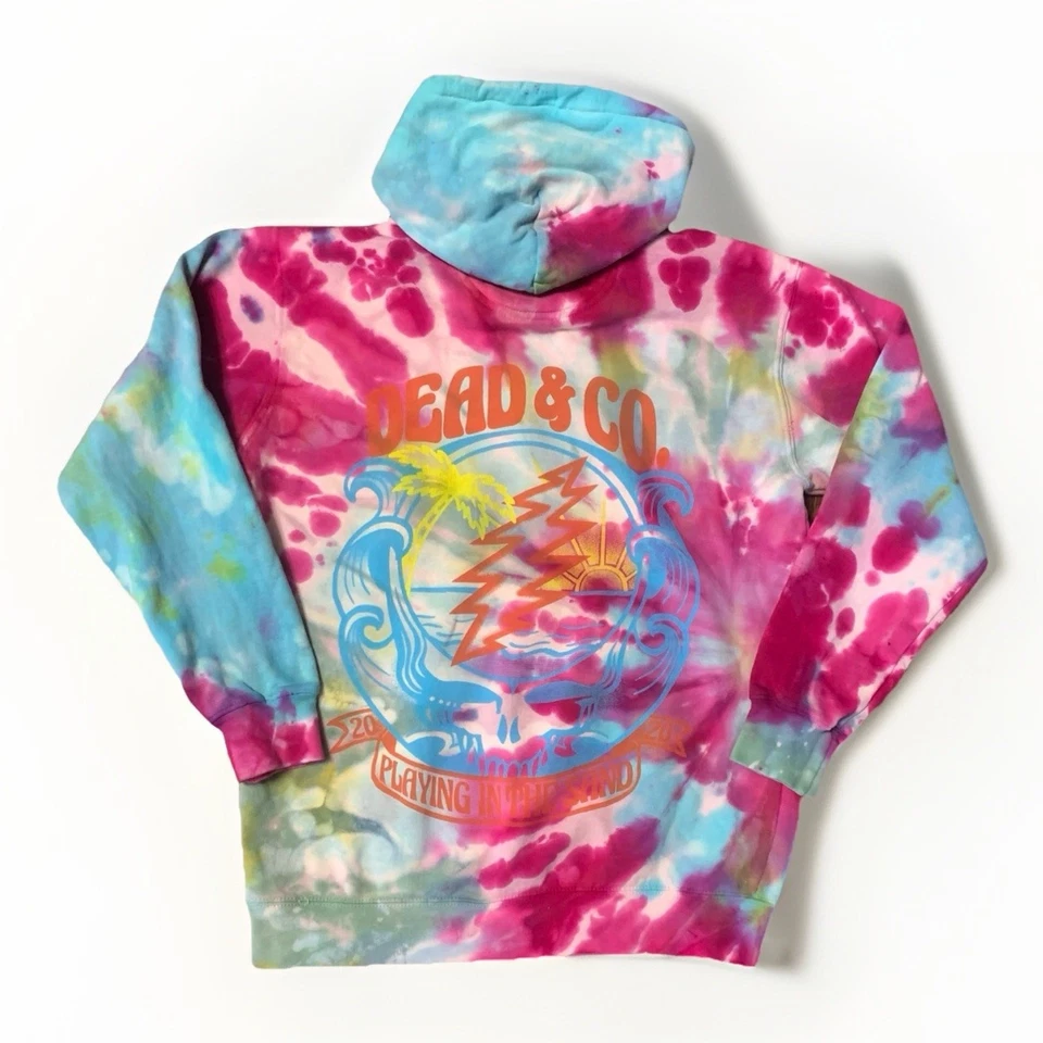 Sudadera con Capucha Grateful Dead & Co HANDMADE PITS 2020Tour Merch SYF Banda Esqueleto Tie Dye Foto 3 de 4