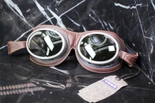 MINT W/ TAG STUNNING French Cebe 500 Leather Ski And Motorcycle Goggles CE 3