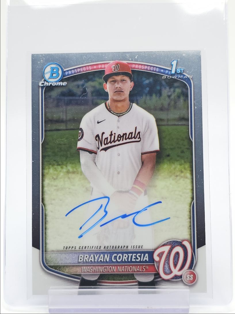 BRAYAN CORTESIA 2025 BOWMAN CHROME 1ST AUTOGRAPH BASEBALL AUTO Q2754