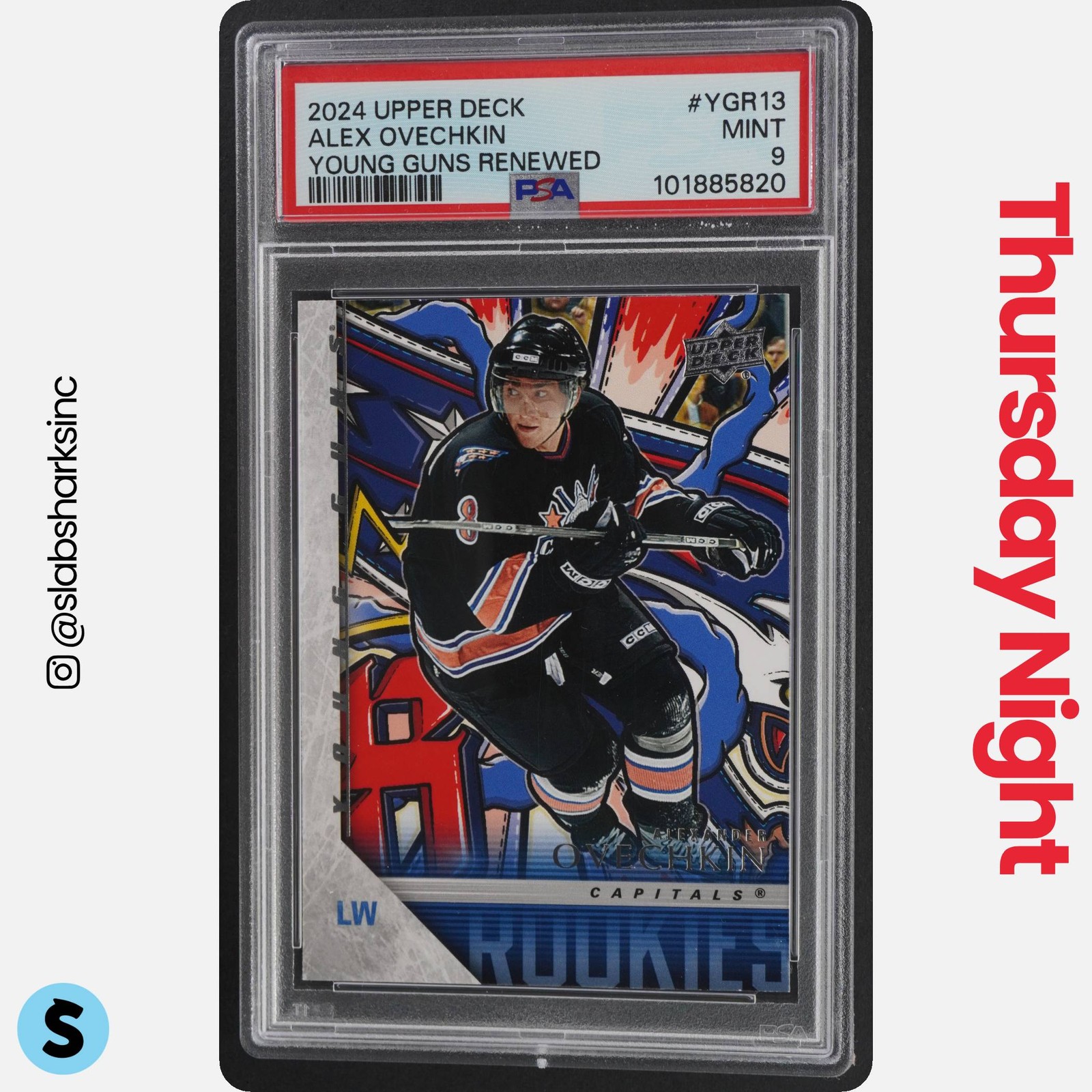 2024 UPPER DECK #YGR-13 ALEX OVECHKIN YOUNG GUNS RENEWED PSA 9 view 1