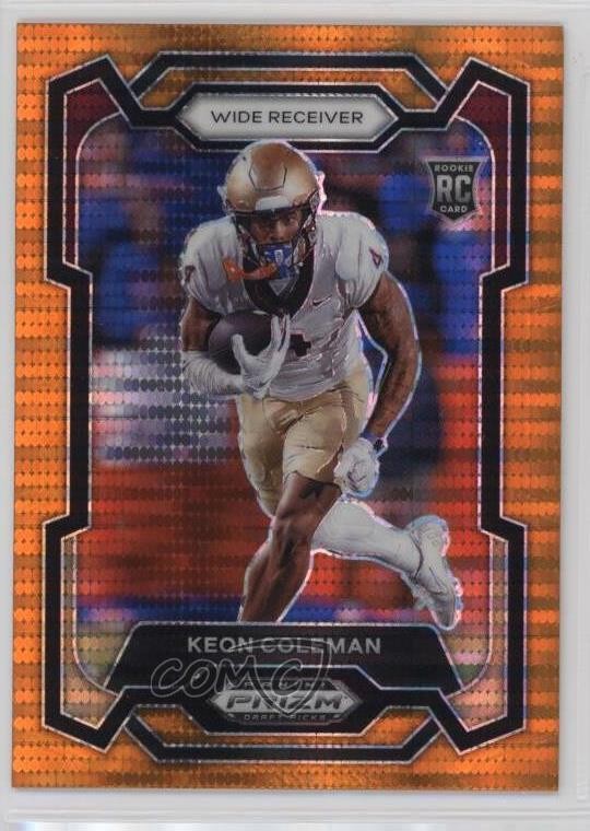 2024 Panini Prizm Draft Picks Orange Pulsar Prizm 11/49 Keon Coleman #120 1lm8