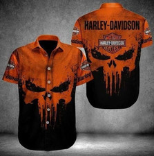 Personalized Harley Motor Racing Davidson Casual Button Down Shirt Unisex Adults