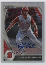 2021 Panini Prizm Draft Picks Silver Prizm Auto Tyler McDonough #PDP75 Auto rf2