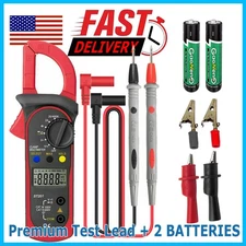 Digital Multimeter Tester AC DC Volt Ohm Amp Clamp Auto Range LCD Handheld Probe