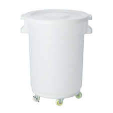 40 Gallon Heavy-Duty Wheeled Trash Can with Lid - Durable  Leak-Proof Design