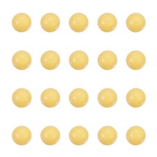 20 Pcs Quartz Pearl Balls, 6mm Round Glass Crystal Loose Beads, Yellow