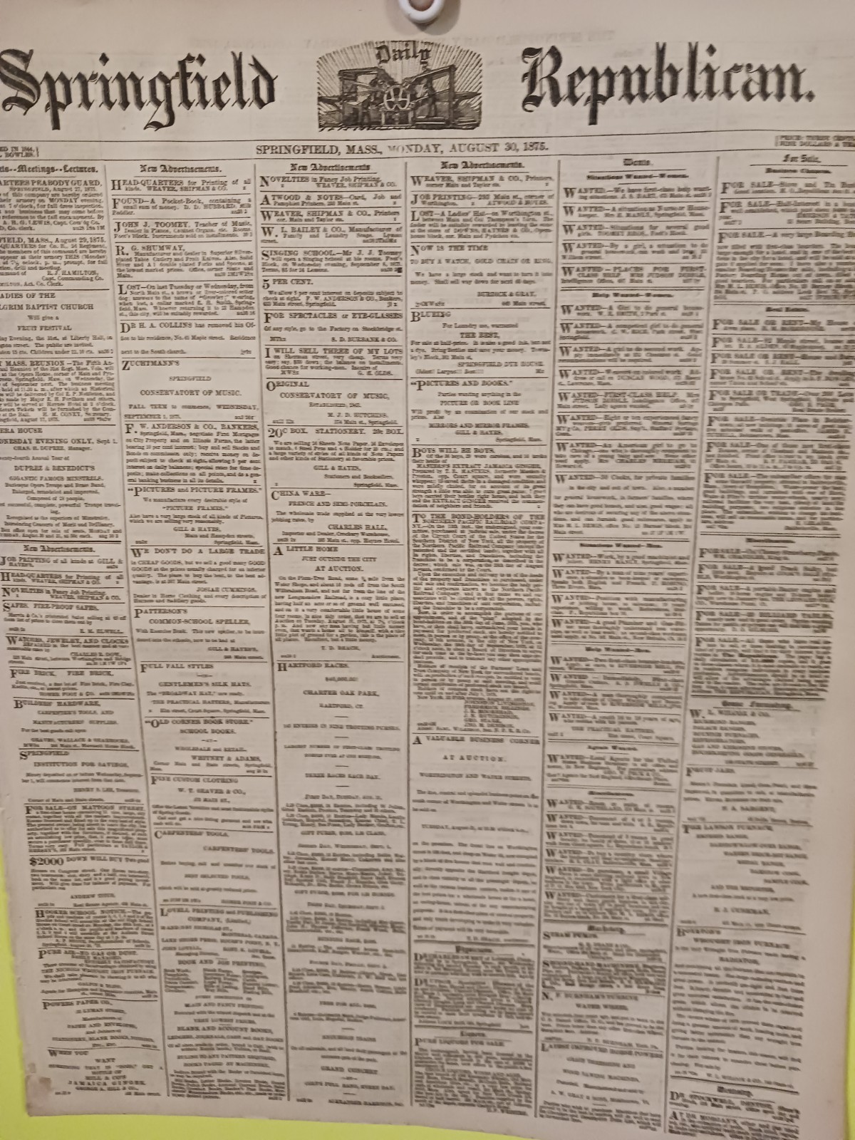 Springfield Republican - The California Bank Failures - August 30, 1875