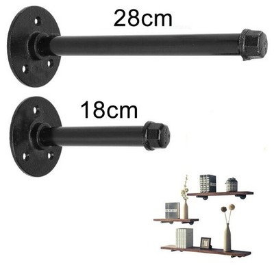 Industrielle Eisenrohr Wand Halterungen Buchregale Steampunk Design schwarz