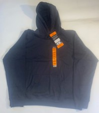 Kirkland Signature Mens Hoodie Dark Blue Pullover Kangaroo Pocket Stretch