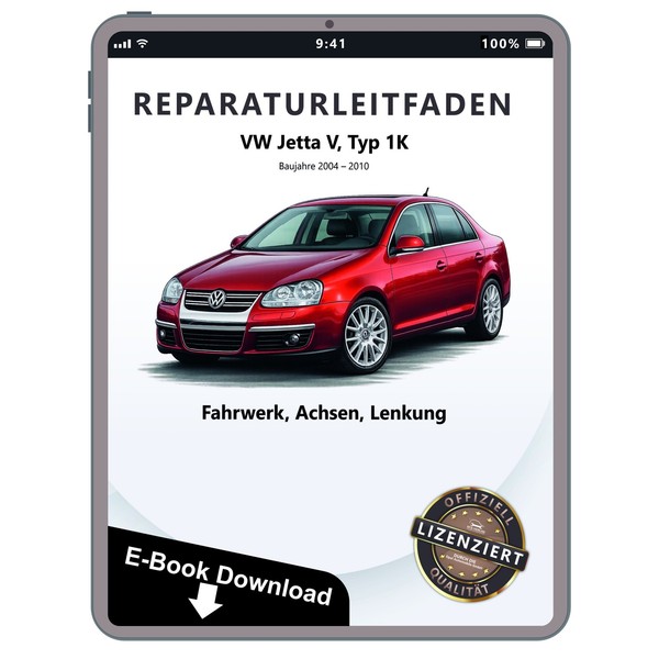 Vw Jetta 5 Typ 1K 2004-2010 Fahrwerk Achsen Lenkung Werkstatthandbuch Pdf Datei-image