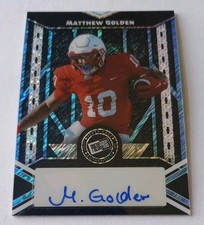 Matthew Golden 2024 Leaf Collective Press Pass Platinum Blue 🔷 Shimmer Auto /20