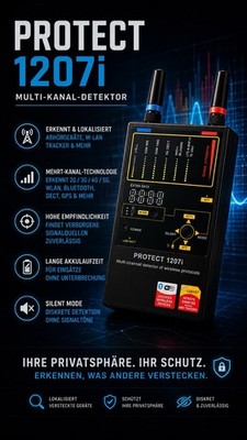 Protect 1207i  GPS Tracker detector and Wi-Fi/GSM/3G/Bluetooth finder