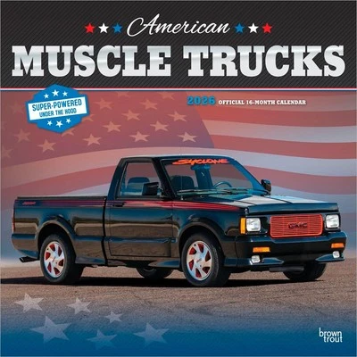 BROWNTROUT American Muscle Trucks OFFICIAL | 2026 12x24" Wall Calendar | Plastic-Free