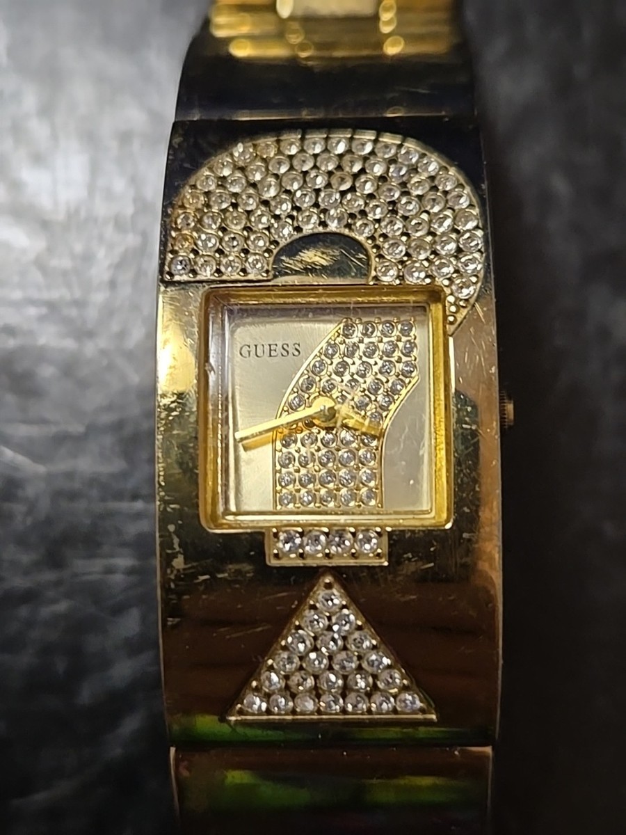 GUESS Q&A Stainless Steel Watch with Swarovski Crystals