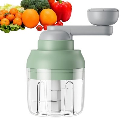 Multi-Functional Manual Food Processor Vegetable Chopper, standard, Green
