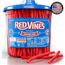 Soft & Chewy  Red Licorice Twists - 3.5 Lb Resealable Jar Delight