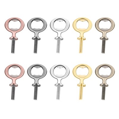 10Pcs Metal  Blanks Stainless Steel  Inserts Kit Threaded  Opener Hardware P7F3